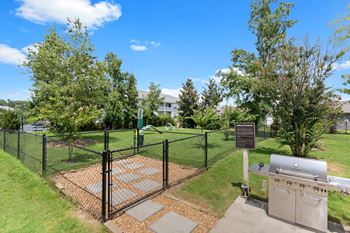 Our apartments offer a dog park with kennel and agility course